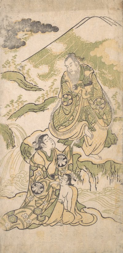 Scena z dramatu, ca. 1749. autorstwa Torii Kiyonobu I