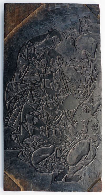Woodblock, recto: Oiran rzucający piłką ręczną... Okres Edo, ok. 1685-1729. autorstwa Torii Kiyonobu I