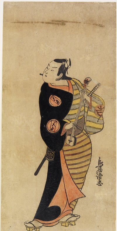 Aktor Ichimura Takenoj? IV jako strona Kichisabur?, 1718 (odbitka ręcznie kolorowana) autorstwa Torii Kiyotada
