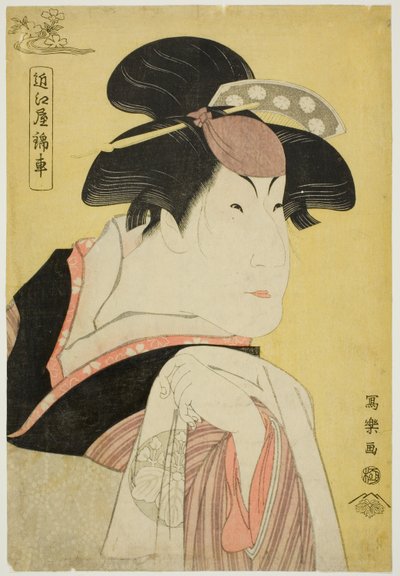 Omiya Kinja (Teacto r Nakayama Saburo Doctor Asa Sun, żona Sazanami Ryukoro „Błysk to dłonie Yo Eunge r Shi r f Abe no Sadato”) autorstwa Toshusai Sharaku