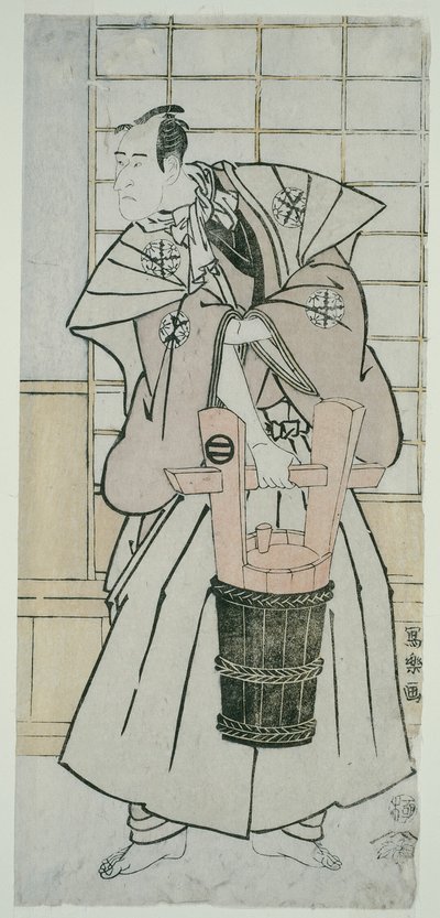 The Actoe Ichikawa Komazo llI as Nitta Yoshisada, Actually Oyamada Taro Takaie (Sandai-me Ichikawa Komazo no Nitta Yoshisada, jitsuwa Oyamada Taro Takaie) autorstwa Toshusai Sharaku
