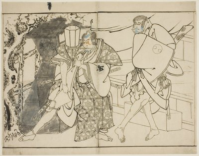 Aktorzy Arashi Ryuzo i Morita Kanya VIII autorstwa Toshusai Sharaku