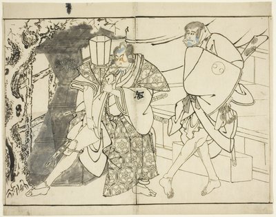 The Actors Arashi Ryuzo and Morita Kanya VIII, 1794 autorstwa Toshusai Sharaku