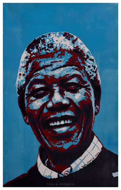 Radosny portret w stylu pop-artu autorstwa Tosin Oyeniyi