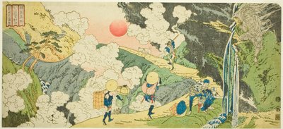 Fudo Pass On Te Mikuni Road In Kozuke Project (Joshu Mikuni Goe Fu Do Toge) „Inses” autorstwa Totoya Hokkei