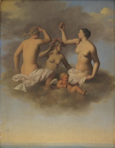 Juno, Minerwa i Wenus z Kupidynem autorstwa Toussaint Gelton