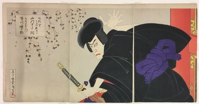 Aktor Ichikawa Danjuro IX jako Ishikawa Goemon autorstwa Toyohara Kunichika
