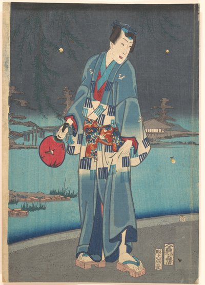 Współczesny Genji - Oglądanie świetlików (Imayō Genji Shiken Hotaru Asobi) autorstwa Toyohara Kunichika