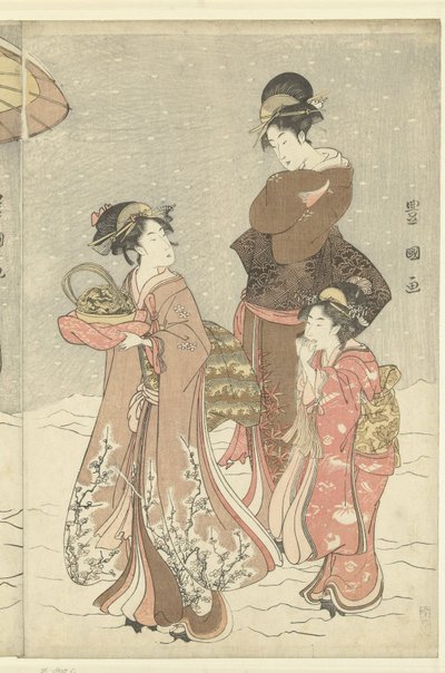 Śnieżna kula autorstwa Toyokuni (II) , Utagawa