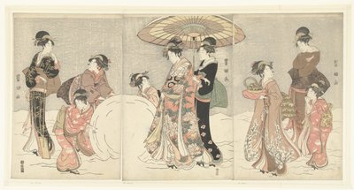 Śnieżna kula autorstwa Toyokuni (II) , Utagawa