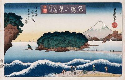 „Pogoda, Enoshima”, z cyklu „Osiem widoków znanych miejsc” autorstwa Toyokuni II