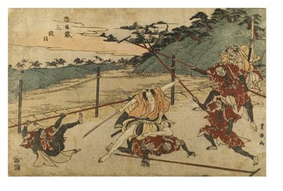 Chushingura (Skarbiec lojalnych wiernych) Akt 3 autorstwa Toyokuni Utagawa