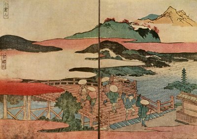 Góra Ogura i rzeka Uji, 1824, 1924. autorstwa Toyota Hokkei