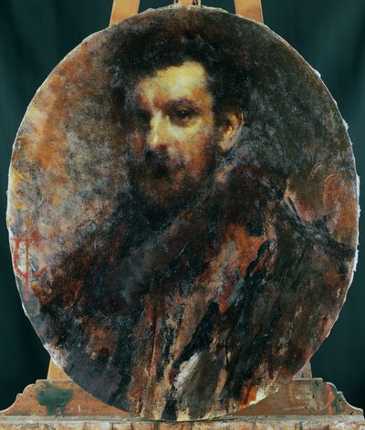 Portret Cletto Arrighi, pseudonim Carlo Righetti (Mediolan autorstwa Tranquillo Cremona