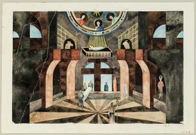 Scenografia do Tragedy Die Nibelungen autorstwa Friedricha Hebbela, ok. 1934. autorstwa Traugott Müller