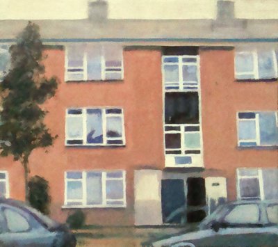 Miejsce do życia 47, 2012 (olej na sklejce) autorstwa Trevor Burgess
