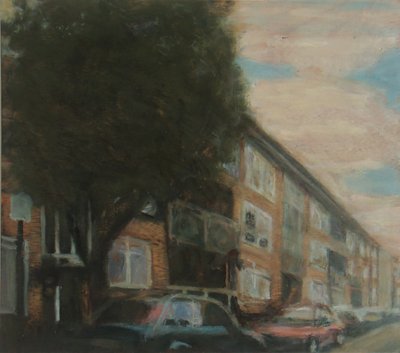 Miejsce do życia 4, 2010 (olej na sklejce) autorstwa Trevor Burgess
