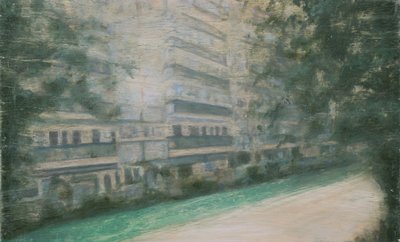 Miejsce do życia 52, 2013 (olej na sklejce) autorstwa Trevor Burgess