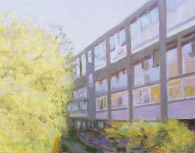 Miejsce do życia 53, 2013 (olej na sklejce) autorstwa Trevor Burgess