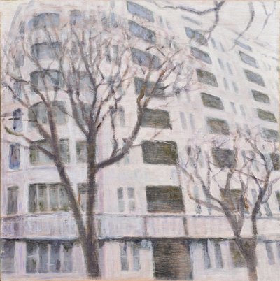 Miejsce do życia 58, 2013 (olej na sklejce) autorstwa Trevor Burgess