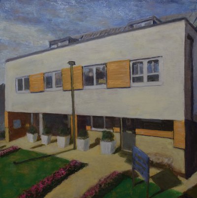 Miejsce do życia 64, 2018 (olej na sklejce) autorstwa Trevor Burgess