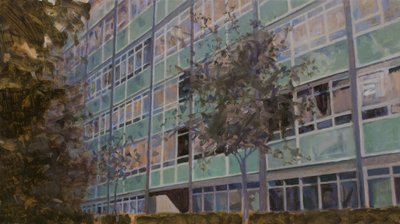 Miejsce do życia L6, 2013 (olej na sklejce) autorstwa Trevor Burgess