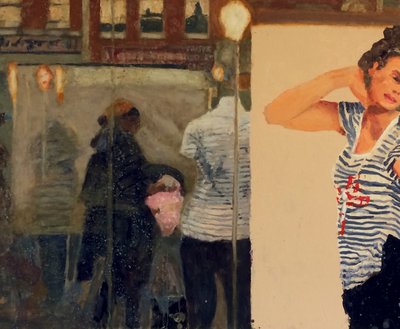 Models for life, 2019 (olej na płycie) autorstwa Trevor Burgess