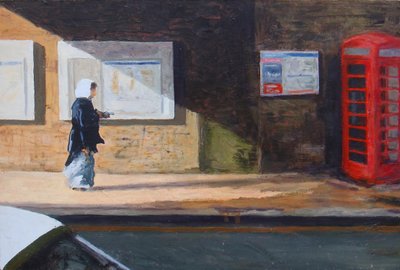 Pod mostem, 2007 (olej na płycie) autorstwa Trevor Burgess