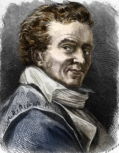 Portret Dominique Vivant Denon (1747-1825), grawer, pisarz, dyplomata, administrator (Portret francuskiego artysty, dyplomaty i pisarza Dominique Vivant, Baron Denon) Rycina Kolekcja prywatna autorstwa Trichon (after)
