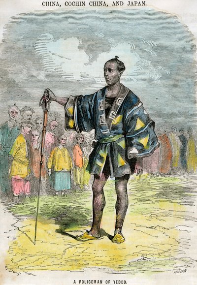 Policjant Yeddo Edo, Japonia, ok. 1880 r. autorstwa Trichon