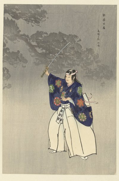 Aktorzy w sztuce teatralnej Noh Eboshiori Eboshiori (tytuł na obiekcie) Zagraj w setkę Noh (tytuł serialu) Nogaku hyakuban (tytuł serii na obiekcie) autorstwa Tsukioka Kogyo
