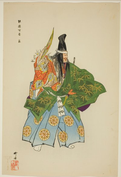 Ebira, z serii "One Hundred No Dramas (Nogaku hyakuban)". autorstwa Tsukioka Kogyo