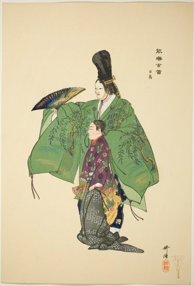 Hyakuman, z serii "One Hundred No Dramas (Nogaku hyakuban)". autorstwa Tsukioka Kogyo