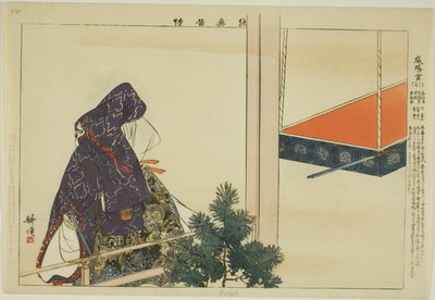 Iyogu, z serii „Obrazy bez występów (Nogaku Zue)” autorstwa Tsukioka Kogyo