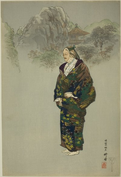 Oba-sute, z serii "One Hundred No Dramas (Nogaku hyakuban)". autorstwa Tsukioka Kogyo