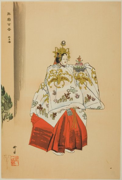 Seio-bo, z serii "One Hundred No Dramas (Nogaku hyakuban)". autorstwa Tsukioka Kogyo