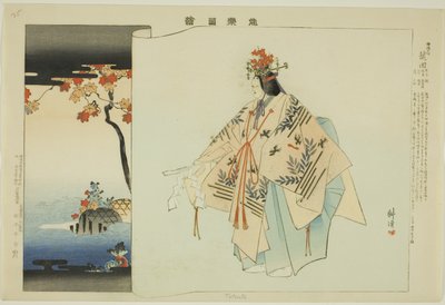 Tatsuta, z serii „Zdjęcia bez występów (Nogaku Zue)” autorstwa Tsukioka Kogyo
