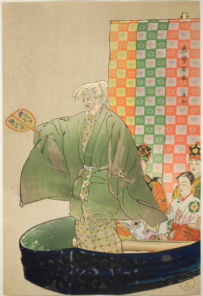 To-sen, z serii "One Hundred No Dramas (Nogaku hyakuban)". autorstwa Tsukioka Kogyo