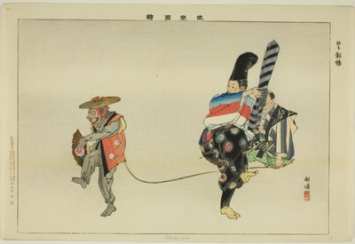 Utsubo-saru, z serii „Zdjęcia bez występów (Nogaku Zue)” autorstwa Tsukioka Kogyo