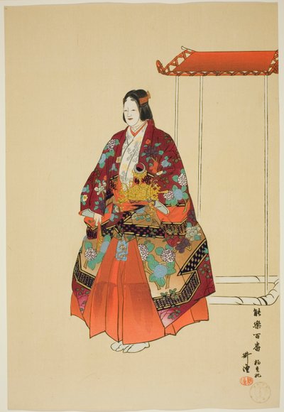 Yokihi, z serii "One Hundred No Dramas (Nogaku hyakuban)". autorstwa Tsukioka Kogyo