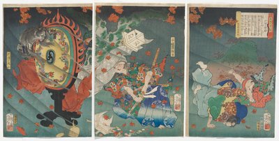Czysta pogoda w górach Togakushi: Taira Koremochi Ason autorstwa Tsukioka Yoshitoshi