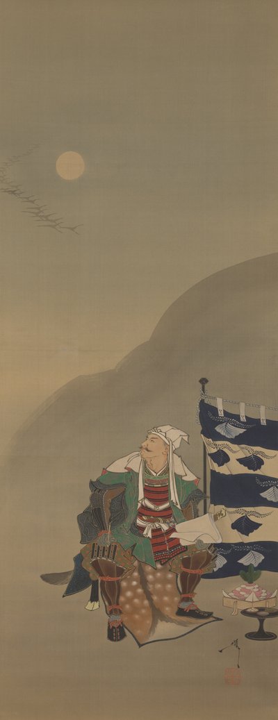 Mróz wypełnia powietrze, a jesienne powietrze nieruchome autorstwa Tsukioka Yoshitoshi