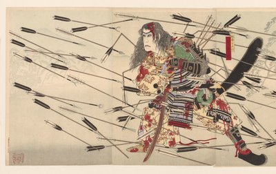 Ichikawa Danjuro I X Również Kusunoki Seiren Nij de strijd Van Kojonawate autorstwa Tsukioka Yoshitoshi