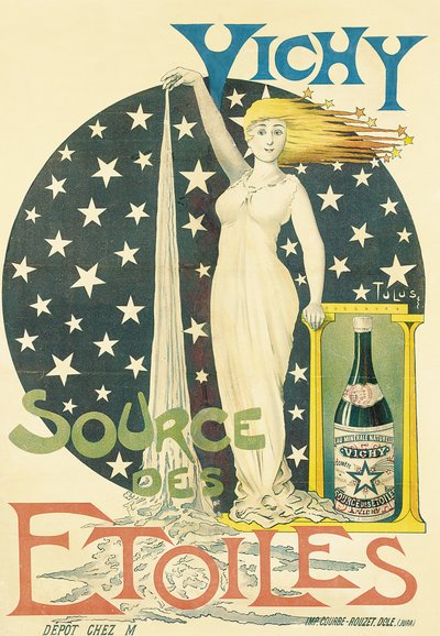 Vichy, Źródło gwiazd, ok. 1900 (kolor lito) autorstwa Tulus Tulus
