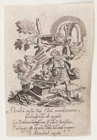 Abraham i Izaak autorstwa Ubekendt