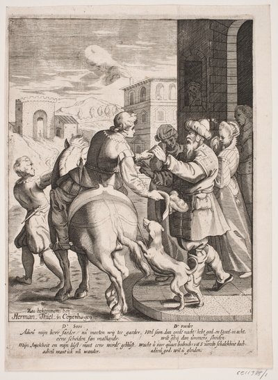 Syn marnotrawny opuszcza dom ojca autorstwa Ubekendt
