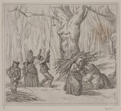 Ilustracja do „Jesiennej burzy”, wiersz Christiana Richardt autorstwa Ubekendt