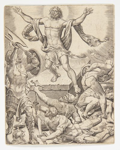 Zmartwychwstanie autorstwa Ubekendt efter Dirck Volckertsz. Coornhert efter Maarten van Heemskerck
