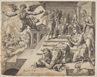 Odejście anioła autorstwa Ubekendt efter Maarten van Heemskerck