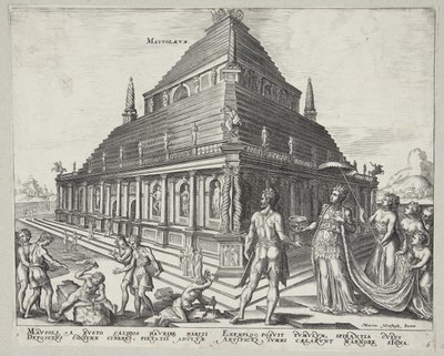 Osiem cudów świata autorstwa Ubekendt efter Philips Galle efter Maarten van Heemskerck